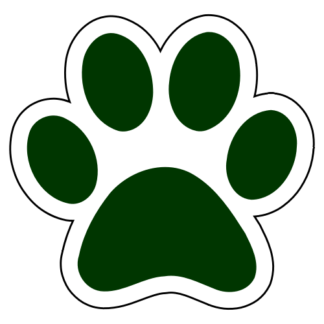 Paw Sticker (Dark Green)